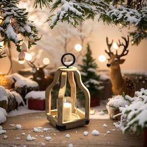 ที่วางโคมไฟไม้งานฝีมือทำด้วยมือที่ดีสำหรับการจัดแสงในห้องนั่งเล่นและลาน - Product Image 2