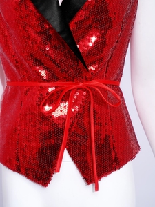 Chaleco de baile de salón estándar para mujer con cinturón para fiestas, actuaciones en escenarios y discotecas - Product Image 4
