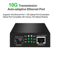Fungsi yang Dapat Disesuaikan untuk Konverter Media Optik Serat Mini 10G SFP+ 8 Port Pilihan Jarak/Port/Logo/Paket-GXCOM