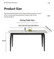 Ensemble de table à manger carrée en pierre frittée brillante Adenuo Light Luxury, style italien moderne, chaises de salle à manger convertibles écologiques pour la maison