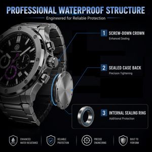 Reloj de Pulsera Deportivo de Cuarzo para Hombre Undecember con Logotipo Personalizado, Cronógrafo, Resistente al Agua 5ATM y Superluminoso - Product Image 6