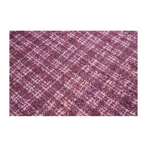 Tela Tweed de Primera Calidad Hecha en Corea, Color Borgoña y Rosa Pálido, Tejido Metálico de Lujo, OEM y ODM, Tela Textil Tejida Personalizada - Product Image 1