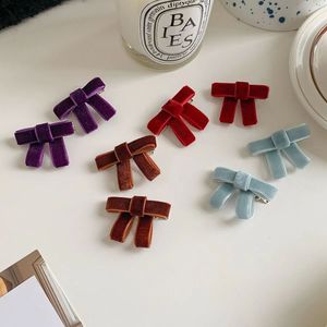 Fancy Velvet Mini Ribbon <b>Bow</b> Hair <b>Clips</b> for Girls-Daily Use - Product Image 3