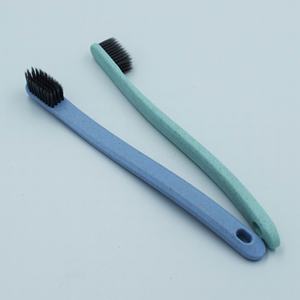 Brosse à dents à poils doux pour la maison avec logo personnalisé Brosse à dents écologique <span class=keywords><strong>en</strong></span> <span class=keywords><strong>paille</strong></span> de blé pour adultes à vendre - Product Image 2