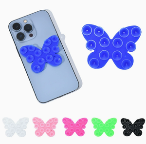 Butterfly Shaped Self-Adhesive Phone Stand with Suction Cups, Universal <b>Stick</b>-On Mobile Phone Holder for Smartphones - Product Image 2