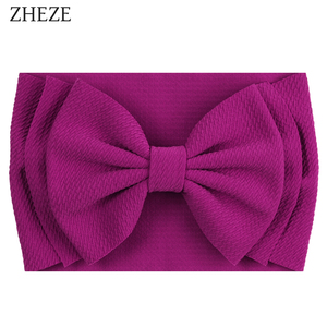 <span class=keywords><strong>Bandeau</strong></span> élastique pour nouveau-né fait à la main, couleur unie, doux, double couche, nœud, accessoire pour cheveux, cadeau de <span class=keywords><strong>naissance</strong></span> pour <span class=keywords><strong>bébé</strong></span> - Product Image 5