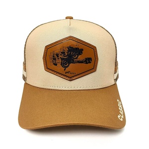 Nouveau style personnalisé de chapeaux de camionneur avec logo en cuir casquette en maille à 6 volets casquette de camionneur - Product Image 2