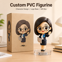 Base de table en PVC écologique personnalisée OEM, figurine mascotte d'entreprise, décoration de bureau avec logo personnalisé, promotion de marque, cadeaux clients