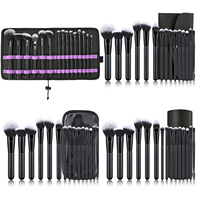 Usine de pinceaux de maquillage professionnels, 15 pièces, manche noir, pinceau de maquillage pour maquilleur, logo personnalisé