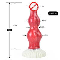 Vibromasseur anal épais Soft Monster avec gros nœud pour jeux érotiques adultes