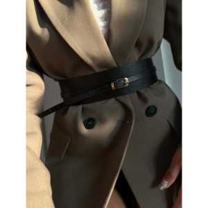 Ceinture longue élégante à boucle ardillon en alliage, style formel, en PU, pour femme - Product Image 3