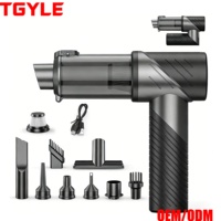 Aspirateur de voiture sans fil pliable en ABS, sans balais, grande puissance d'aspiration, souffleur gonflable, portable, petit, haute puissance