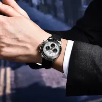 Montres à quartz multifonctionnelles pour hommes PAGANI Design 1644, 40 mm, marque de luxe, bracelet en caoutchouc, montres étanches, Reloj Hombre