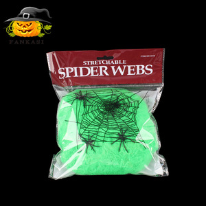 Decoración de Halloween, bolas de malla de algodón con arañas, accesorios para fiestas en interiores, para casa embrujada, tema de cementerio, 60G, poliéster, redondas - Product Image 3