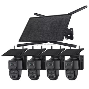 Kit de Cámara Solar <span class=keywords><strong>4G</strong></span> de 3MP y 4 Canales con Router Solar, Kit de Cámara IP PTZ Inalámbrica, Sistema de Seguridad CCTV en Red - Product Image 1