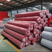 Red Rib Hochzeits teppich des Herstellers Outdoor Polyester Vlies Event Expo Teppich Teppiche & Sets Wand-zu-Wand-Teppich