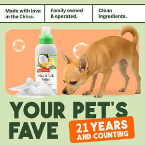 Champú <span class=keywords><strong>para</strong></span> Perros de Marca Blanca con Neem <span class=keywords><strong>y</strong></span> Cítricos, Alivio contra <span class=keywords><strong>Pulgas</strong></span> <span class=keywords><strong>y</strong></span> <span class=keywords><strong>Garrapatas</strong></span>, Sin Parabenos ni Colorantes, 592 ml, <span class=keywords><strong>para</strong></span> Marcas Mayoristas, OEM, ODM - Product Image 4