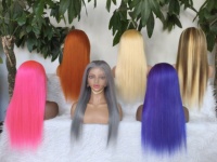 Perruque en cheveux humains vierges brésiliens sans colle |   Perruque Lace Front Transparente 13x4 et 13x6 aux couleurs Blonde et 99J