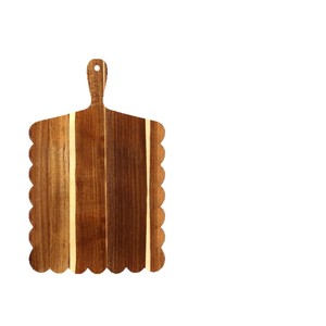 <b>Wooden</b> Square Chopping <b>Block</b> With Handle For Kitchen Serving And Cutting Food Home Use - Product Image 2