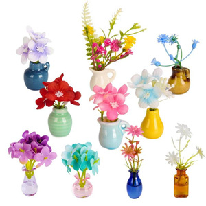 Lot <span class=keywords><strong>de</strong></span> 10 mini-vases en céramique aimantés pour réfrigérateur – Aimants décoratifs mignons pour la maison, la cuisine, le bureau et la décoration <span class=keywords><strong>de</strong></span> tableau blanc - Product Image 5