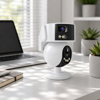 Caméra de surveillance Srihome SH055C 8MP à trois objectifs ultra grand angle avec liaison rotative à 180° °   Système de caméra IP CCTV panoramique PTZ