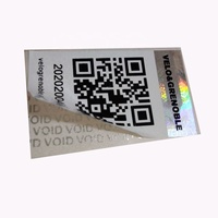 Etiqueta de Seguridad con Holograma Anti-Falsificación con Código de Barras y Código QR