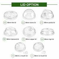Gobelets jetables en PET de 18 oz (560 ml) à paroi simple, écologiques, sans PFAS, sans BPA, pour boissons chaudes/froides, café et thé Boba
