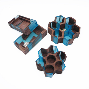 Epoxy Resin Decorate wood gift jewelry box