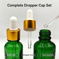 Flacons compte-gouttes en verre vides de 5 ml, 10 ml, 15 ml, 20 ml, vert, bleu, ambre, étanches, rechargeables pour huiles essentielles, cosmétiques