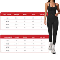 Dames Pilatespak Naadloze 2-delige Yogaset Halterloze Rugloze Gym Top Gerimpelde Billen Elastische Running Tights Zachte Dameskleding