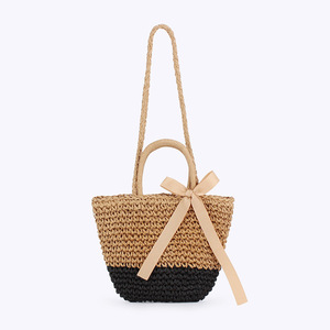 Bohemian Bow Knitted <b>Bag</b> Polyester Cotton Spring Tape Closure for Seaside Vacation Daily Leisure <b>Work</b> Women's Tanjing - Product Image 6