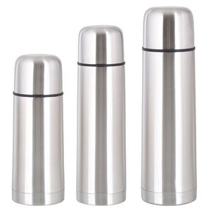 2025 Hot Sales Classic Stainless Steel Vacuum Flask Insulated Water <b>Bottle</b> of Bullet Shape in Stainless Steel Color - Product Image 1