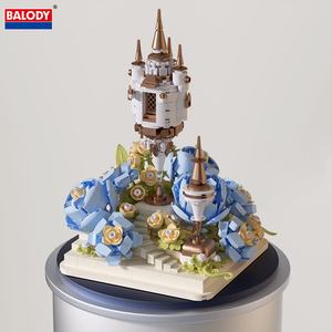 Jouet de construction Balody, centre de table floral, blocs de construction pour garçons et filles, collection botanique, décoration de table, cadeaux de la Saint-Valentin - Product Image 4