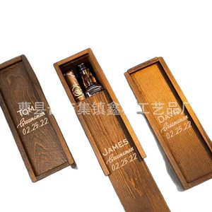 Wooden <b>Drawer</b> <b>Box</b> With Lid Rectangle Solid Wood <b>Storage</b> Office Organizer Customizable Size Desktop Mount - Product Image 5