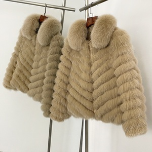 <span class=keywords><strong>Cappotto</strong></span> in <span class=keywords><strong>pelliccia</strong></span> <span class=keywords><strong>foderato</strong></span> di volpe a doppio lato alla moda stile corto - Product Image 3