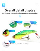 Leurre de pêche LUTAC Vib/70mm/21g pour toutes les piscines, avec yeux de poisson 3D, personnalisable