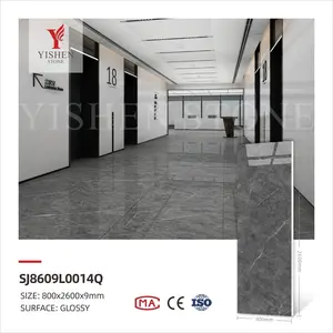 Ubin porselen dinding mewah Area latar belakang Tv Tiongkok untuk 800x2600mm ubin dinding batu disinter marmer lempengan laminasi