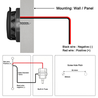 Chargeur USB pour Bus, RV et Voiture, à Montage Plat en Usine, Étanche IP65, 12/24 Volts CC, 5V 3.1A, 15.5W, 2 Ports USB-A, Prise de Charge