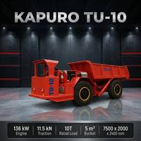 Camion minier à benne arrière TU-10, 10 tonnes, 136 kW, diesel, haute vitesse, pour transport souterrain, 2 m de largeur pour tunnel minier