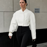 Chemise ample respirante à manches longues et col en V, style européen et américain, nouvelle collection hiver, élégante et simple