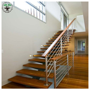 Cassa per scale prefabbricata mono stringer per scale da interno con ringhiera per scale in acciaio inossidabile - Product Image 3