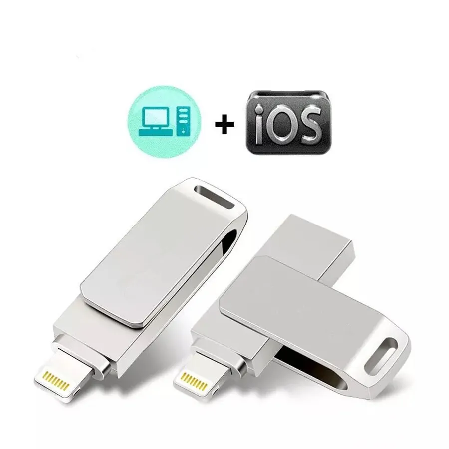 USB 3.0 OTG metal 3 in 1 Flash Drive Memory Stick 8GB 16GB 32GB 64GB 128GB OTG Pendrive For iPhone Android PC
