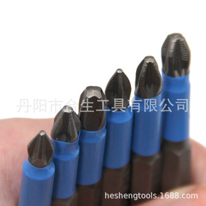 Juego de Puntas de Destornillador Antideslizantes de Acero S2 Mr Drill, 6 Piezas, Ph1, Ph2, Ph3, Pz1, Pz2, Pz3, Vástago de 6 mm, Acabado en Óxido Negro - Product Image 3