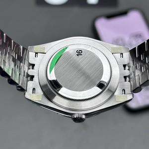 2025 Montre décontractée populaire, montre mécanique à la mode, version en acier avec cadran bleu et fonction date - Product Image 5