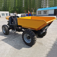 1-tons mini diesel palmolie transport betonkipper 4WD palmvruchtentractor met kerncomponenten voor landbouwlocaties