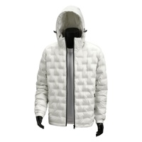 Veste d'extérieur légère et sportive sans coutures pour homme, col montant, capuche amovible, printemps, automne, hiver, OEM ODM