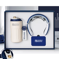 Ensemble cadeau d'affaires personnalisé, tasse à café + batterie externe + ventilateur, ensemble cadeau d'entreprise, cadeaux de Noël pour hommes et femmes