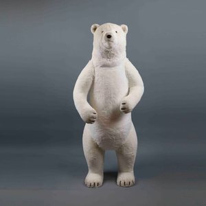 Commercio all'ingrosso di natale animale panno di schiuma orso bruno realistico degli <span class=keywords><strong>animali</strong></span> della foresta recano figure di famiglia giocattolo polare panno morbido animale - Product Image 5