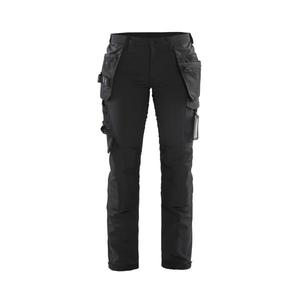 BLAKLADER - 719216459998D24 Women's 4-way <b>stretch</b> craftsman <b>trousers</b> <b>Black</b>/Dark grey - EAN 7330509742136 WORK <b>TROUSERS</b> - Product Image 1