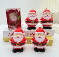 Jouet Squishy Père Noël en TPR, à remontée lente, extensible, anti-stress, cadeau de Noël, boîte colorée, remplisseurs de chaussettes pour enfants